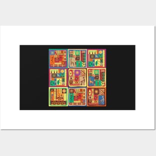 African Art Tribal Tiles Posters and Art